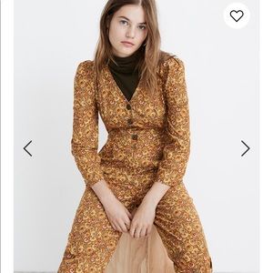 Madewell Corduroy puff-sleeve jumpsuit